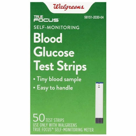 Walgreens True Focus Self Monitoring Blood Glucose Test Strips 50ct/bx