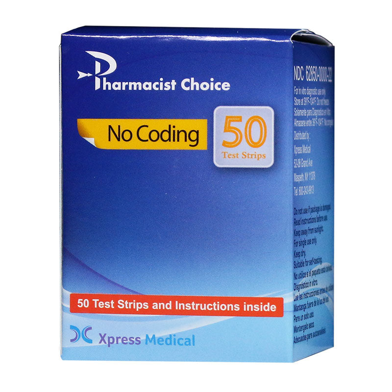 Pharmacist Choice Blood Glucose Test Strips – 50ct (Expired, No Returns)