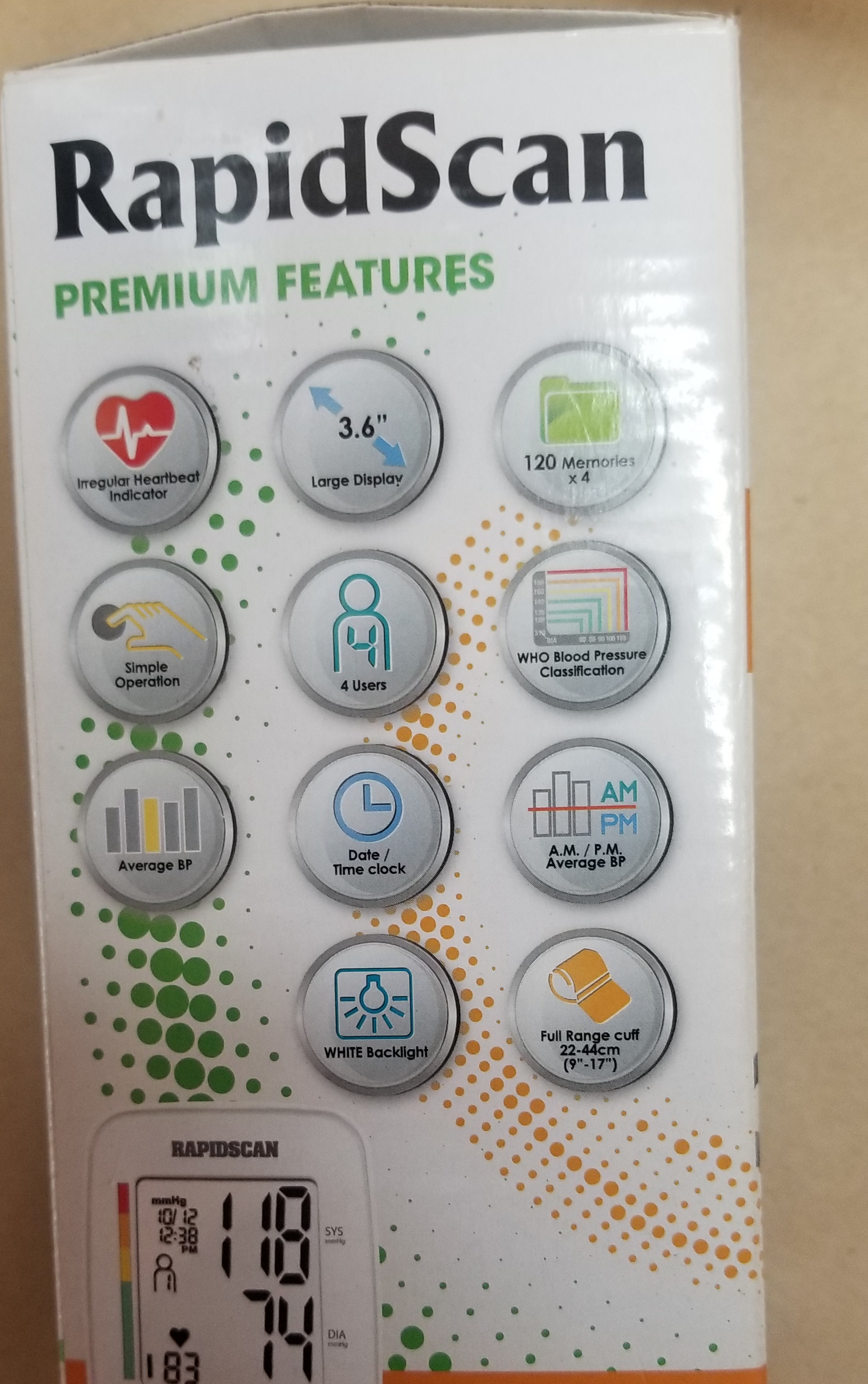 RapidScan Digital Automatic Blood Pressure Monitor