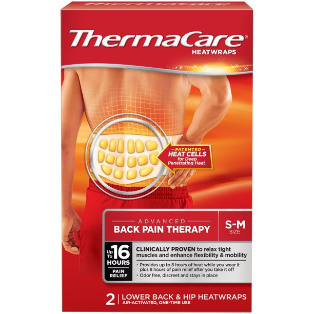 THERMACARE HEATWRAPS 2/PK per box  ( Size S-M)